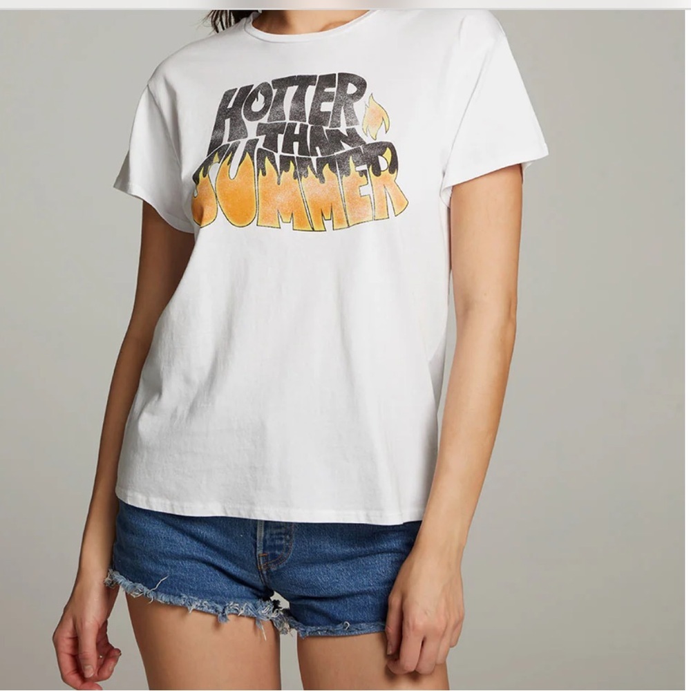 Chaser White Graphic Tee - Hotter Than Summer☀️☀️